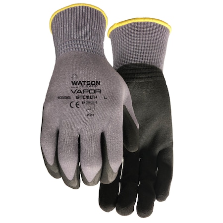 Watson Gloves PFT, Palm, 4 Abrasion Level, Grey/Black, XL 1 PR 336-X
